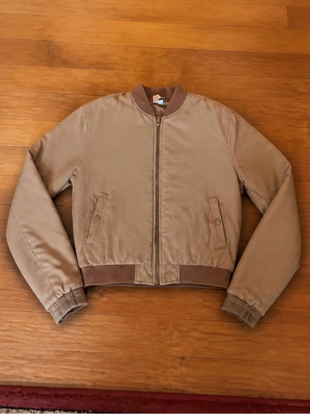 Camel Tan Bomber Jacket M